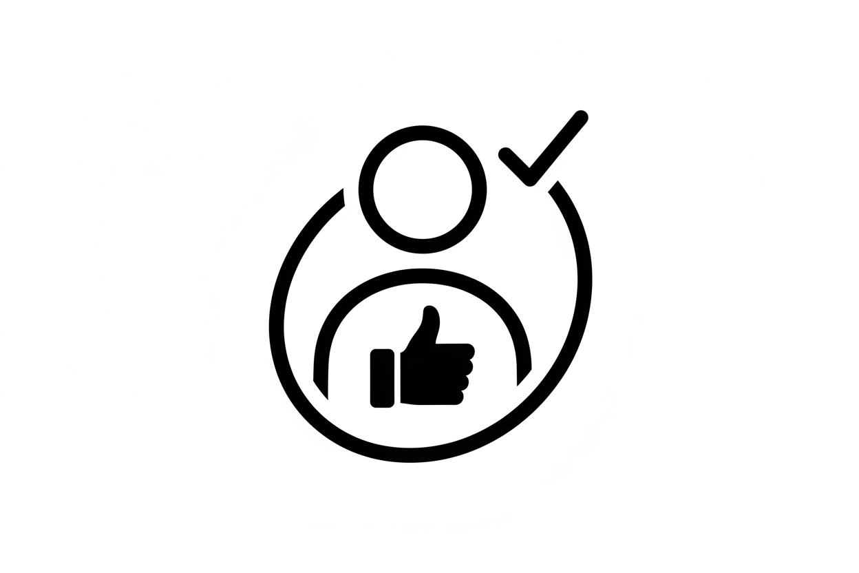 creat an icon representing Easy for anyone to use it should be of black colour no text just icon make sure it should represent Easy for anyone to use 