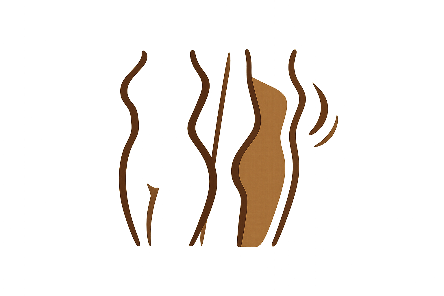 creat icon for Feel instantly slimmer now dont write any text and its colur should be brown creat accordingly Feel instantly slimmer now no text 