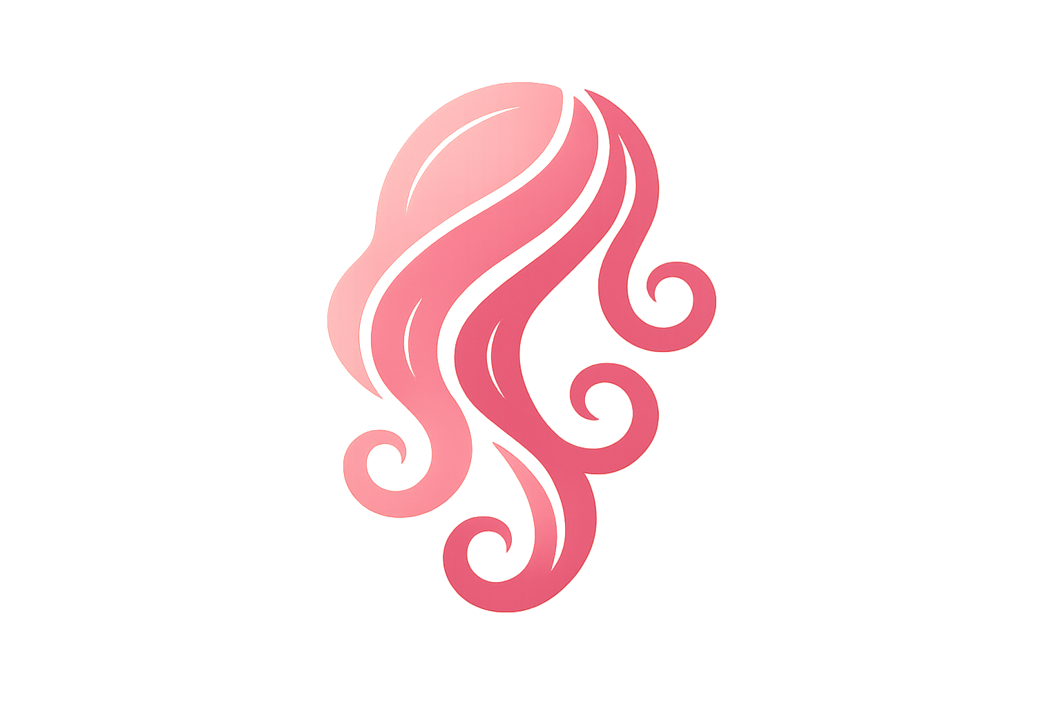 generat icon for this in pink colur Long-lasting, beautiful curls dont write any text just icon 