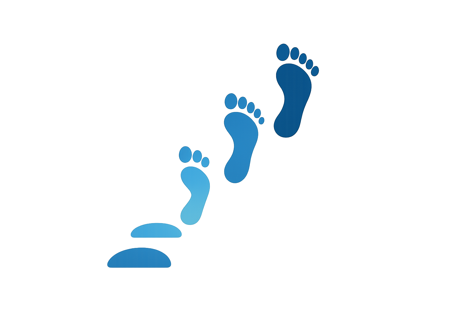 generate a icon describing Confidence in every step no text just icon made in blue colour make carefully acordingly Confidence in every step