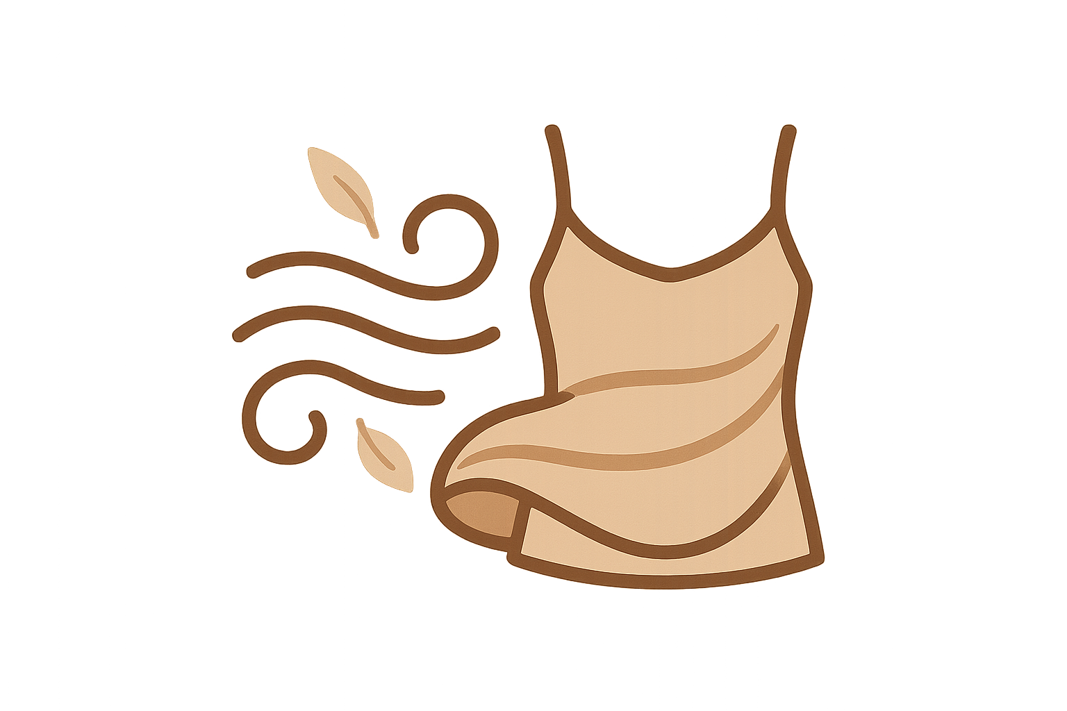 generate icon for All-day comfort and breathability no text brown in colur and some girls vibe icon shoulld be acording to All-day comfort and breathability