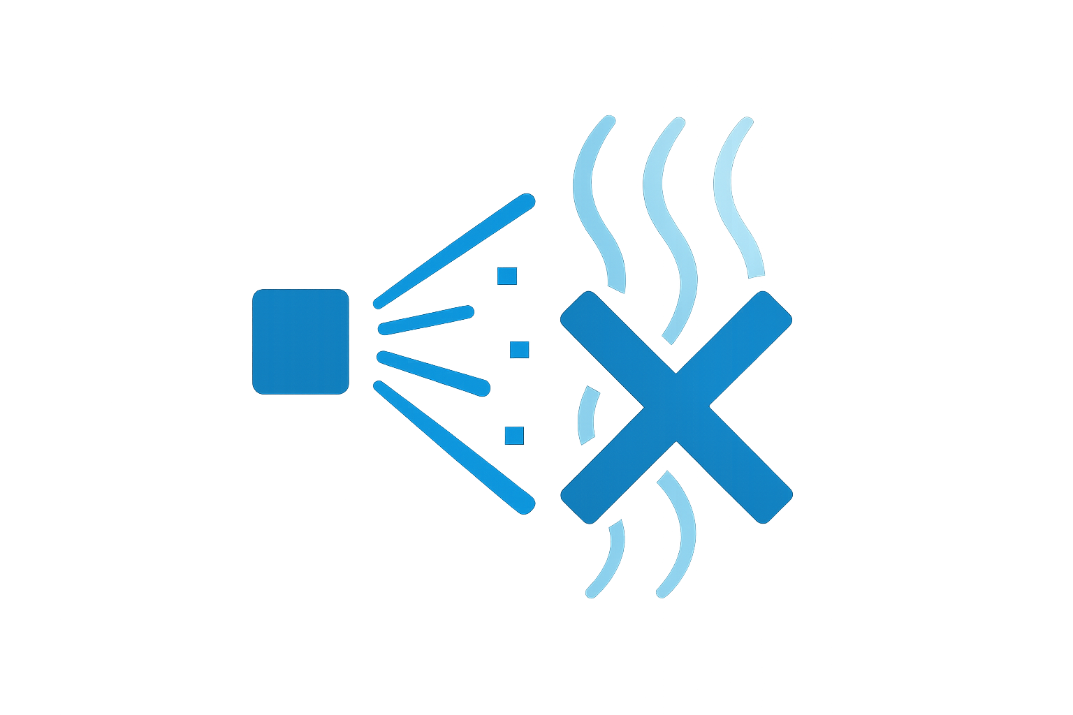 generate icon for Eliminate odors instantly blue in colour no text writen just icon acordingly Eliminate odors instantly 