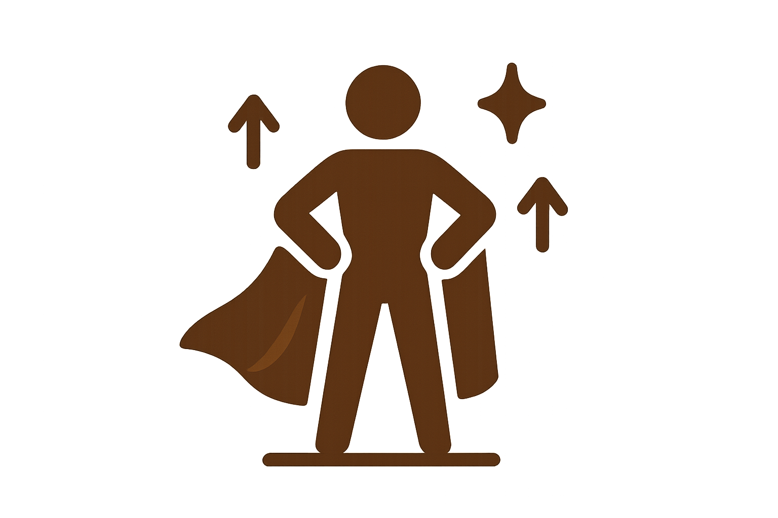  genrate icon for Confidence boost for every outfit dont write any text and create in brown colour acordingly Confidence boost for every outfit